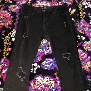 Ripped black Hollister jeans